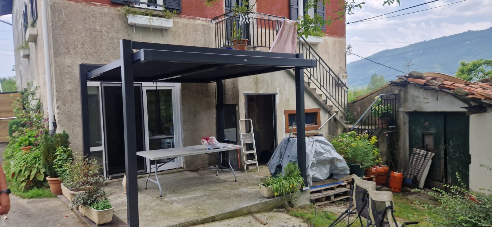 Instalación de Pérgola de Aluminio Sistema Persea