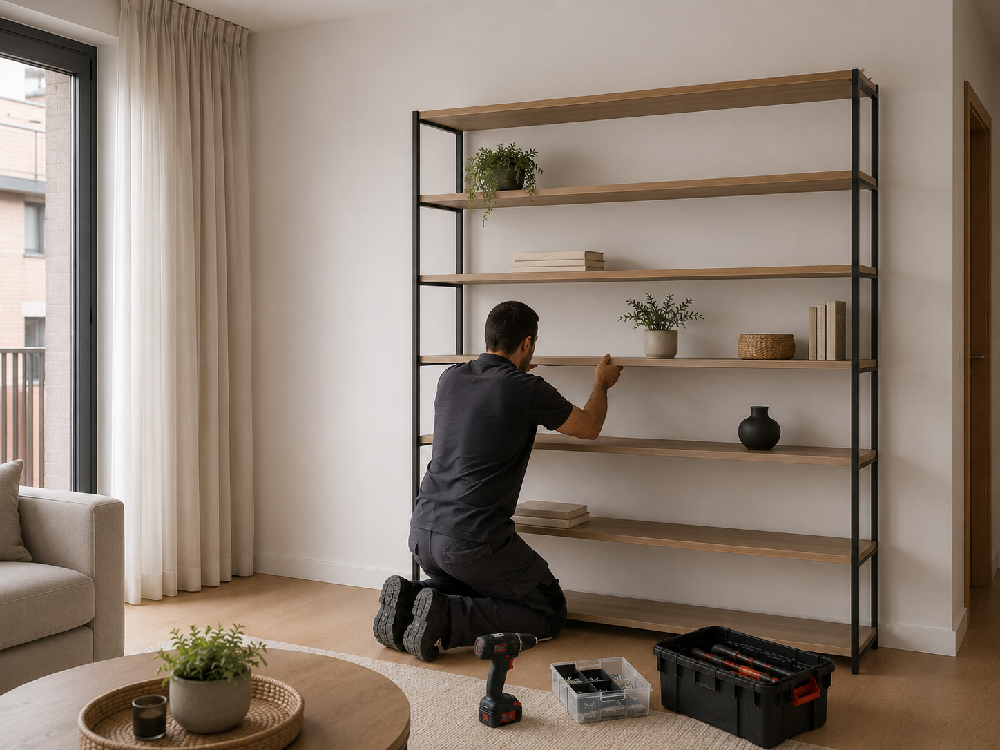 Instalación estantería decorativa