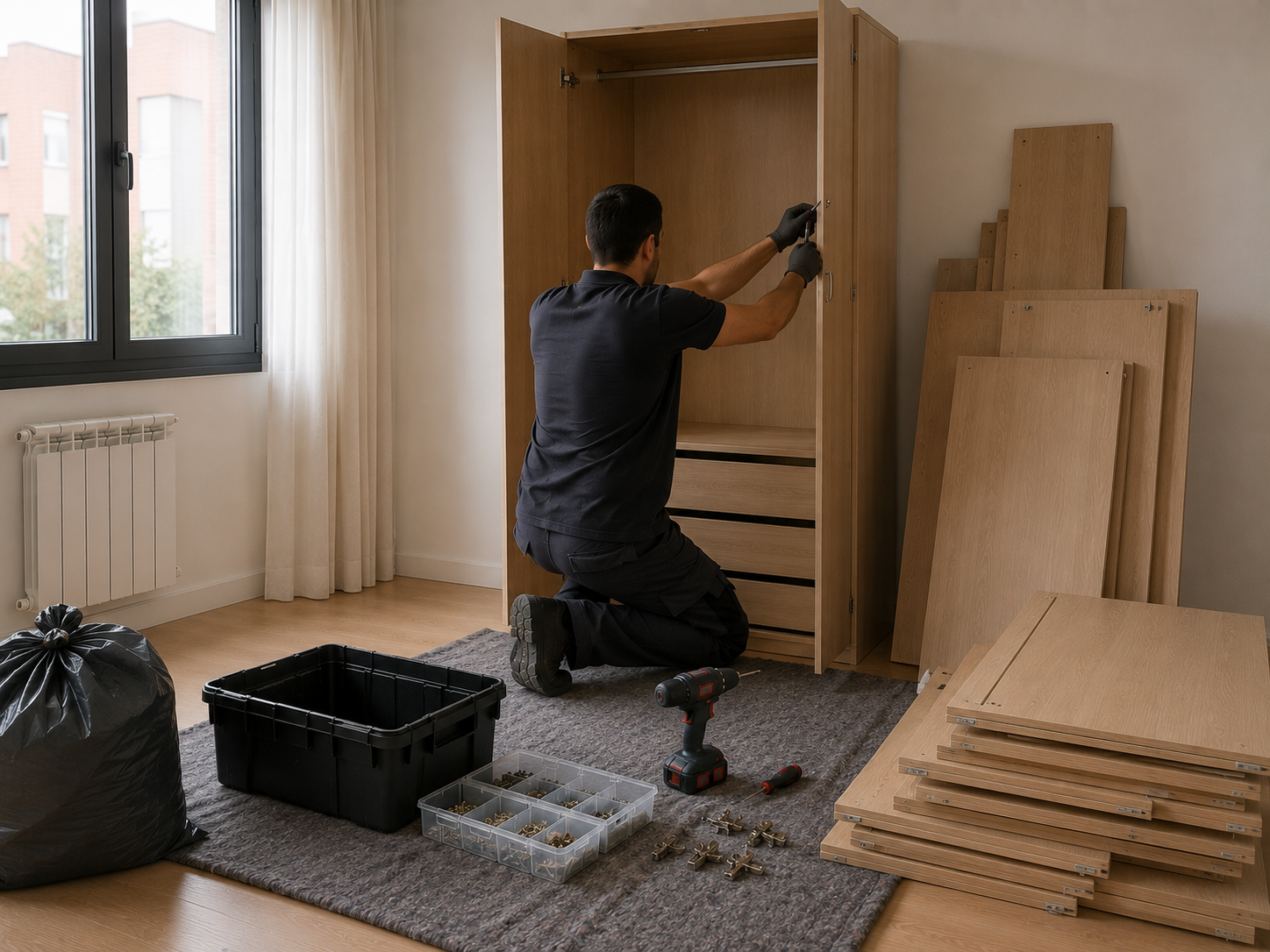 Desinstalación y retirada de armario antiguo hasta 100 cm