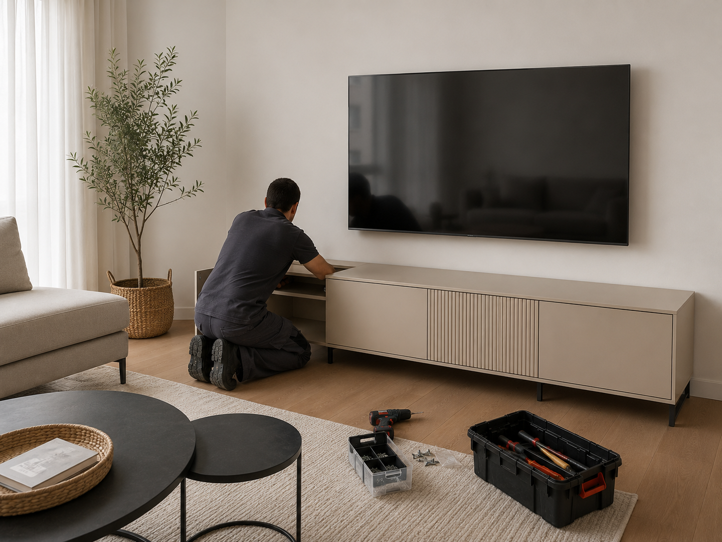 Instalación mueble televisión o mueble aparador o mueble auxiliar