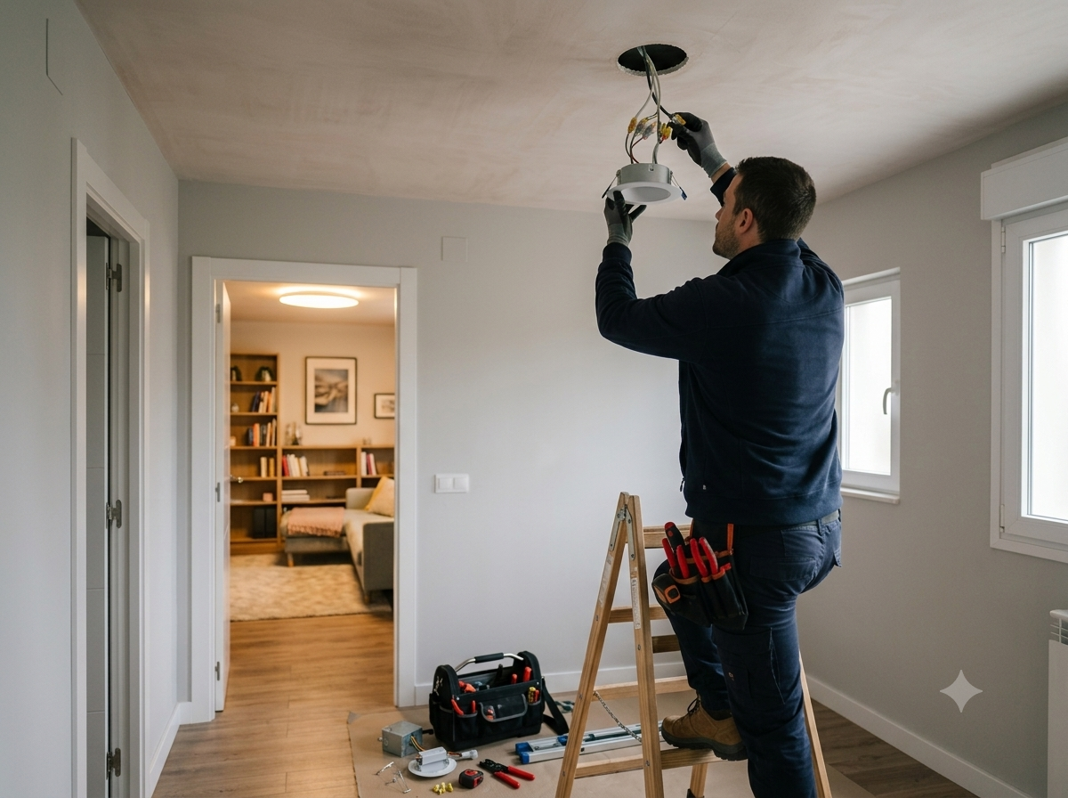 Instalación de downlight o empotrable
