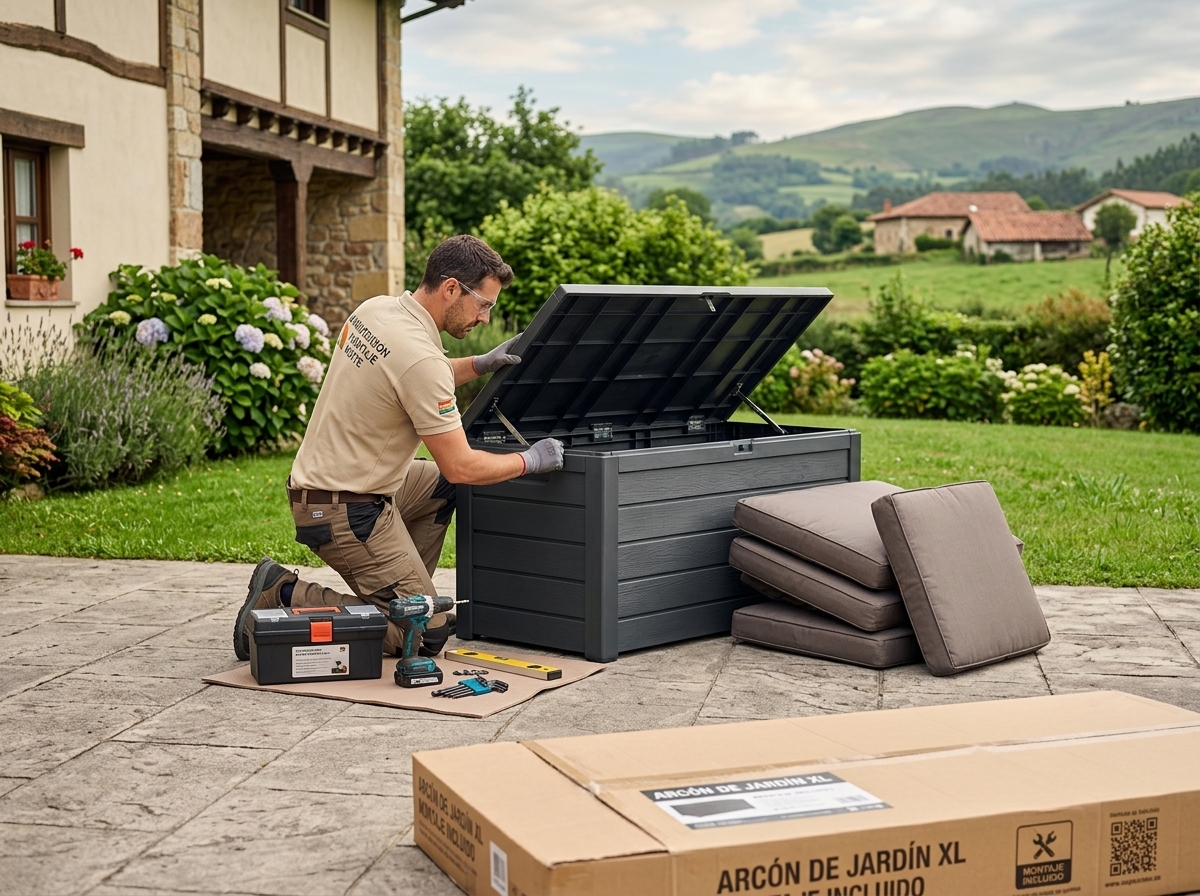 Montaje arcón exterior (hasta 160 cm ancho)