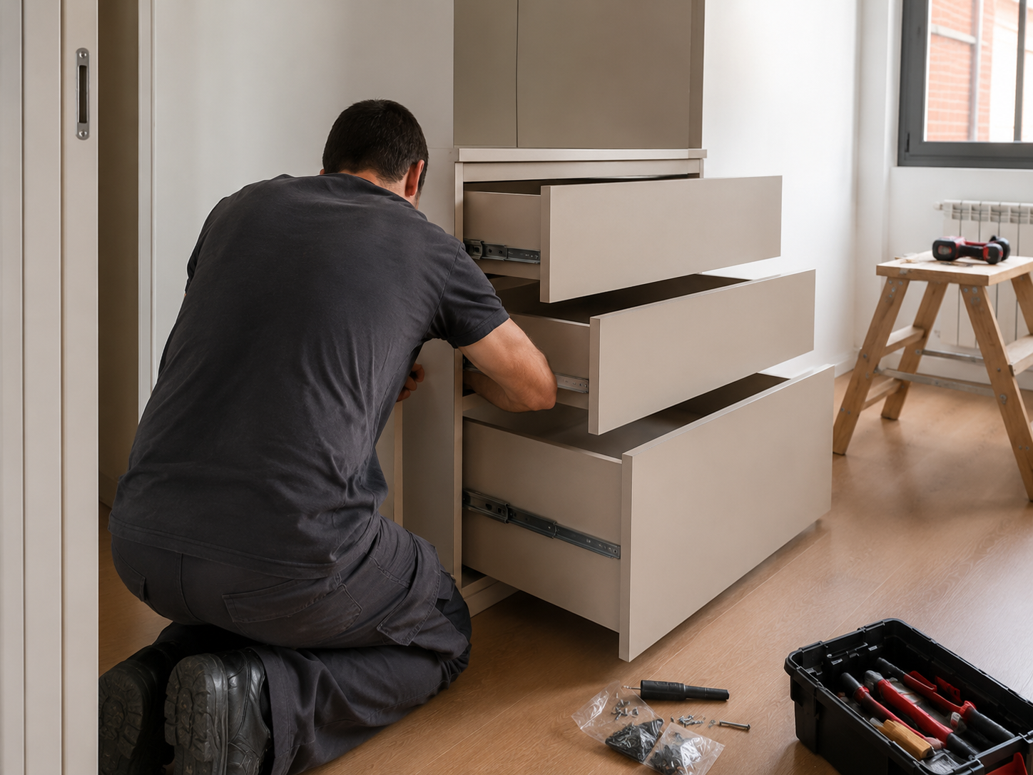 Instalación de cajonera