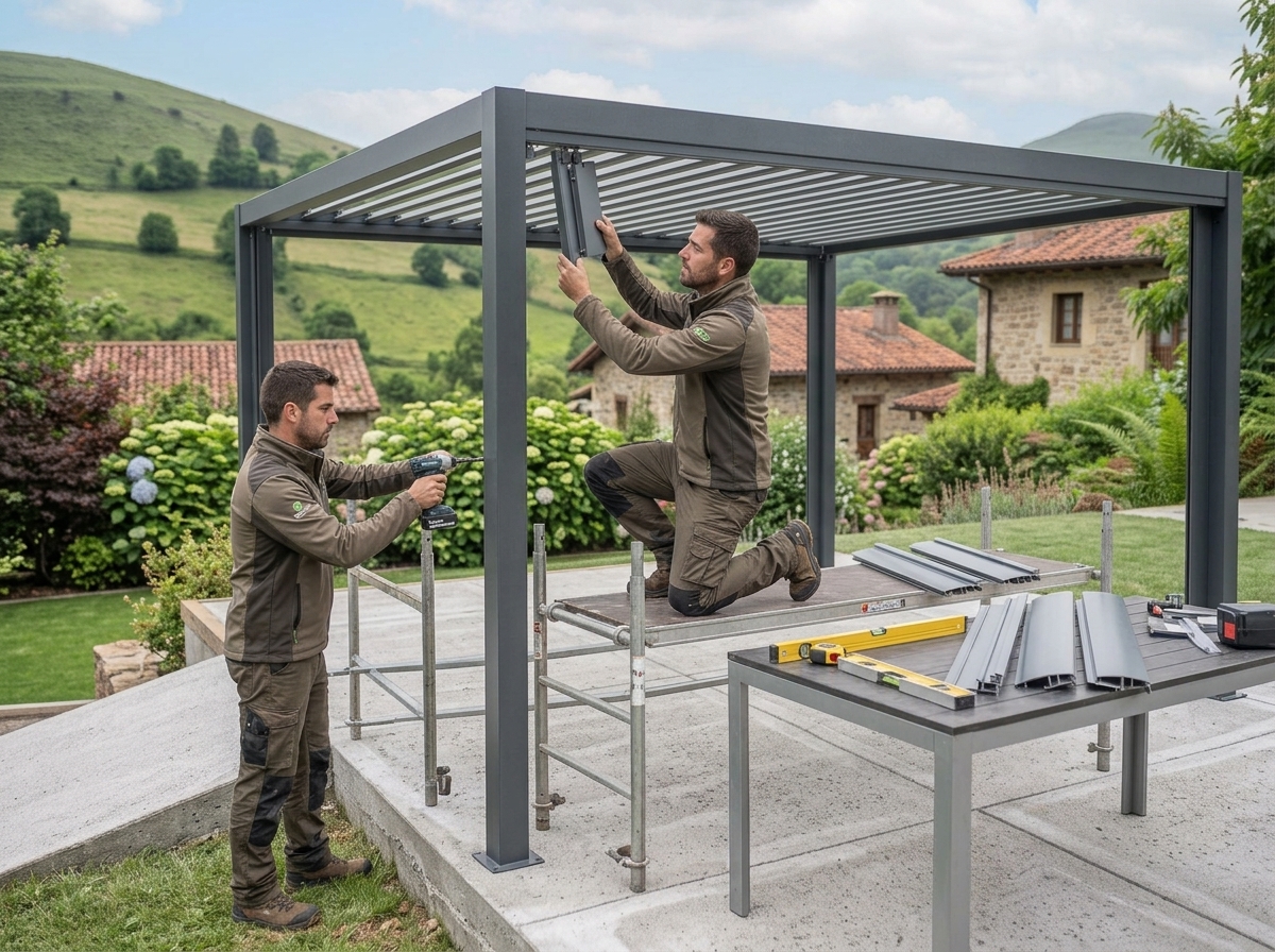 Instalación de pérgola techada o bioclimática