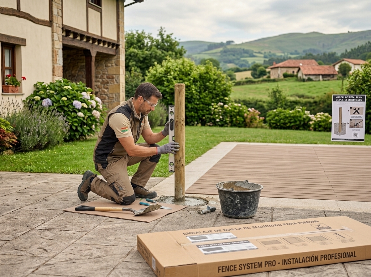 Instalación de poste enterrado