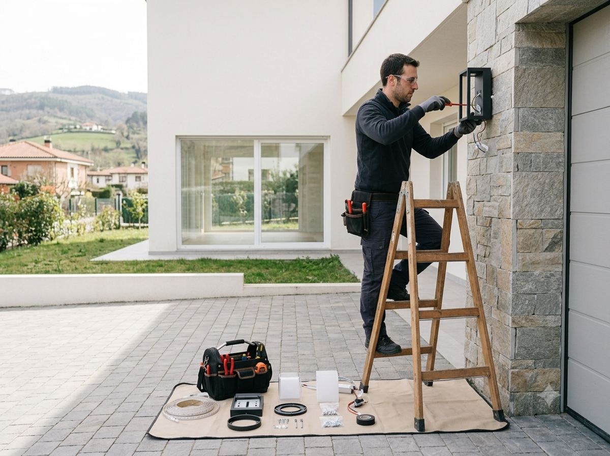 Instalación de iluminación exterior