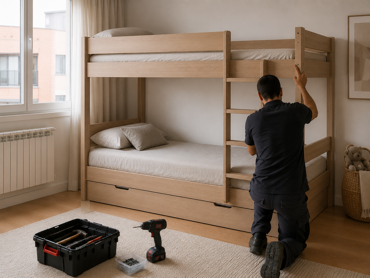 Instalación de cama litera
