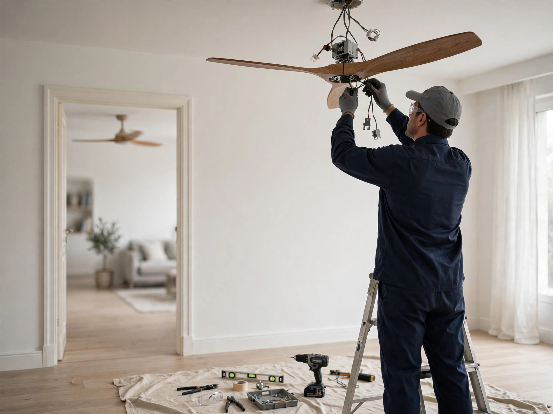Instalación de ventilador de techo segunda unidad y siguientes