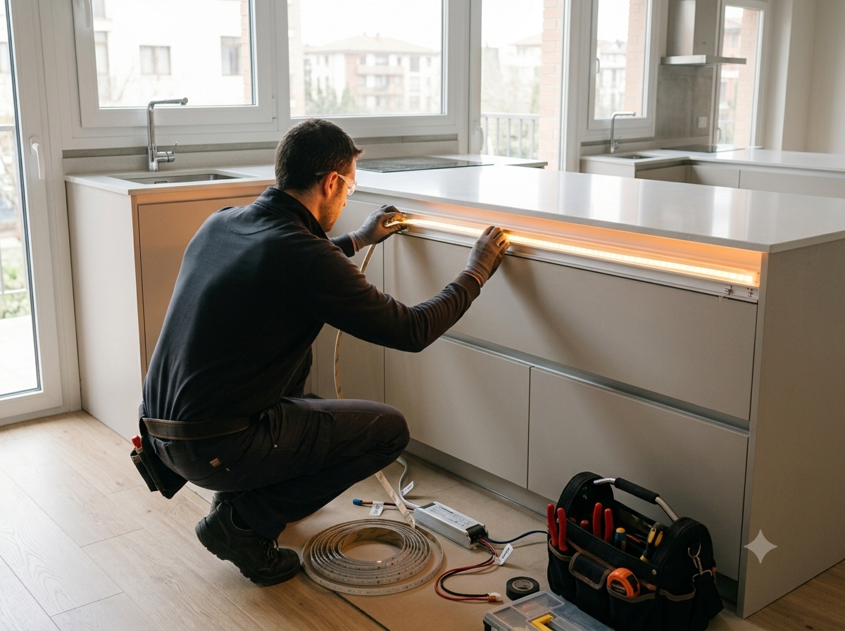 Instalación de tira LED siguientes 25ml