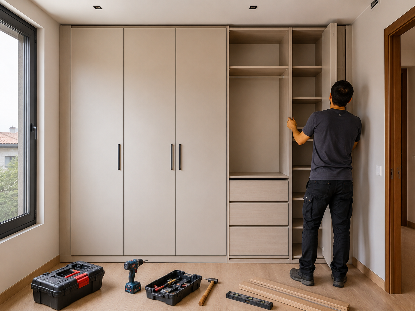 Instalación Pack Armario Modular, 1,80ml