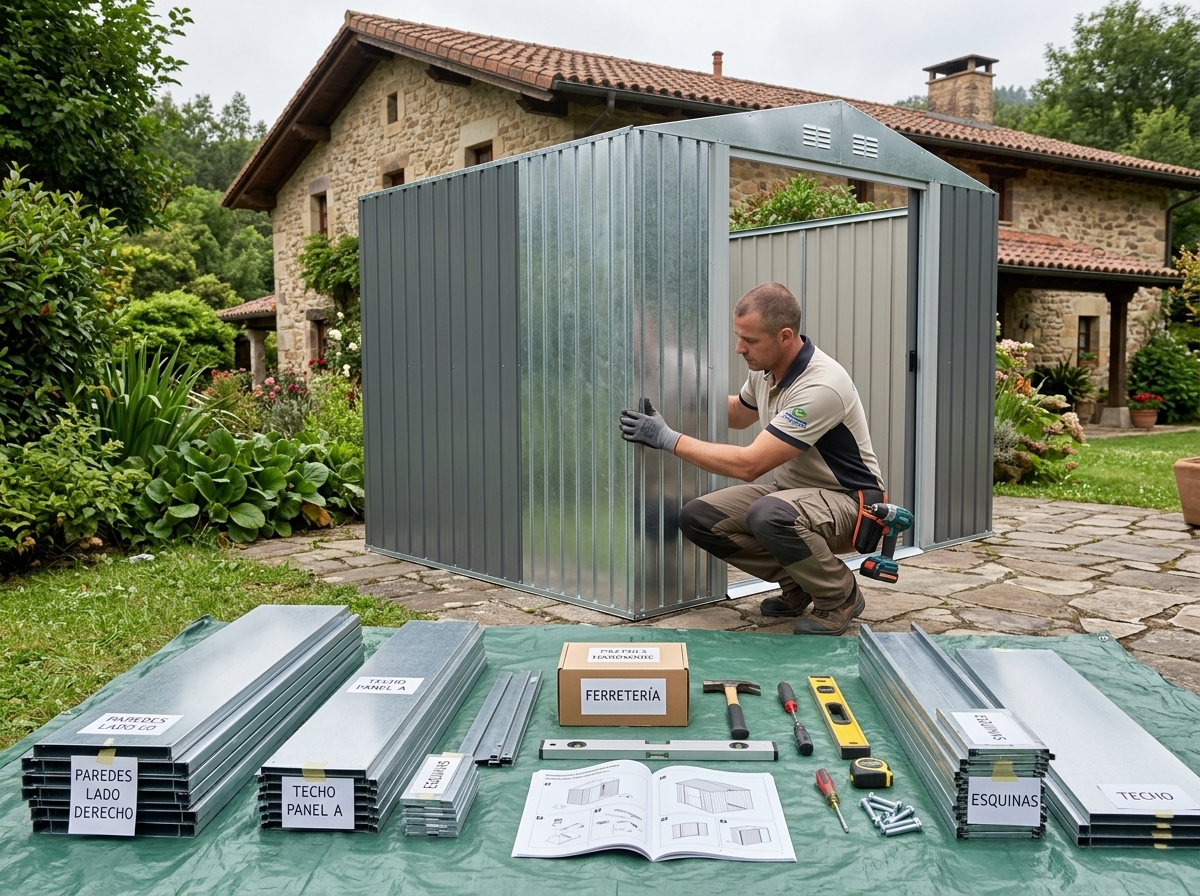 Instalación de caseta metálica 