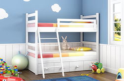 Montaje de litera o cama infantil con forma listones