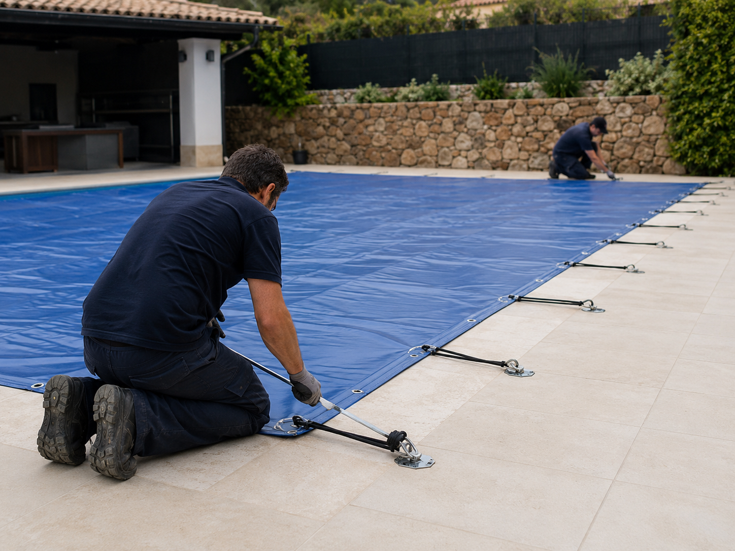 Instalación cobertor invierno/verano hasta 12 metros largo
