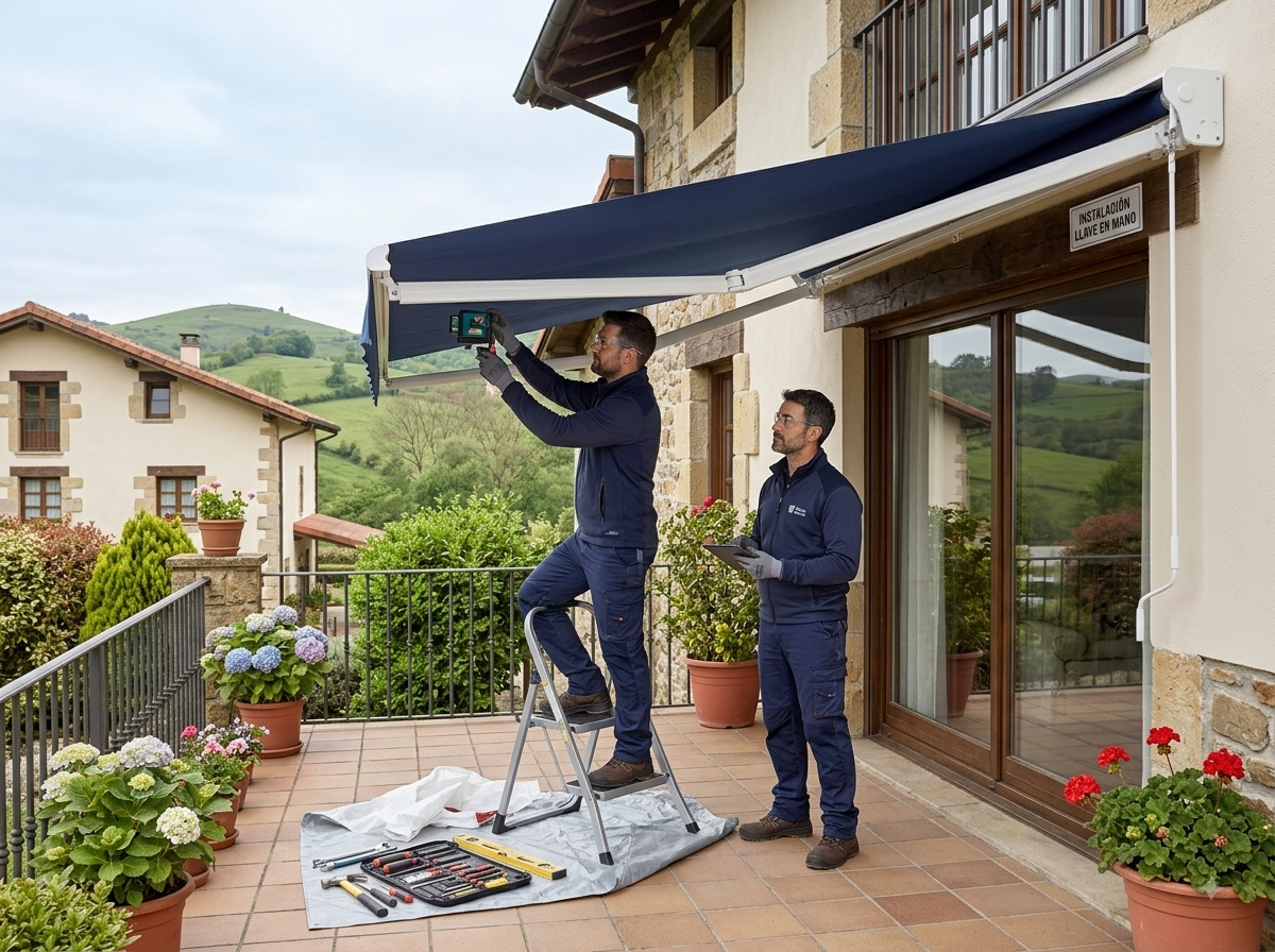 Instalación de toldo llave en mano